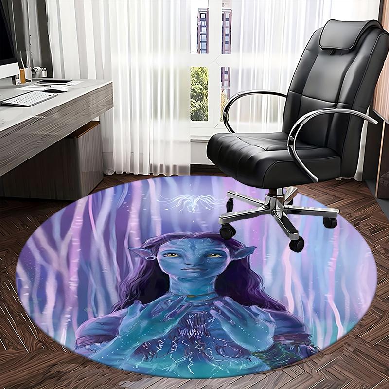 Avatar-Inspired Chair Mat - Round Carpet for Home Decor, Office Use, and Gifts - Perfect for Living Room, Bedroom, and Various Rooms0229b