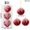3Pcs/Set Shiny Christmas Ball 8CM Xmas Ornament Ball Durable Christmas Tree Balls  Home