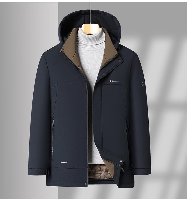 Men's Winter Thick Cotton-Padded Jacket: Warm, Fashionable, Casual Outerwear for Middle-Aged Dads
