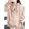 Korean Style Sweatshirt for Women In Autumn and Winter Plus Velvet Thickened Large Size Hooded Jacket Top