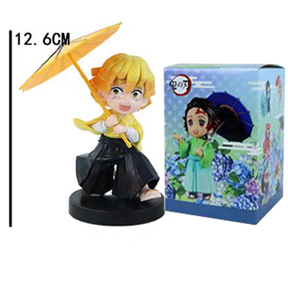 Anime Genuine Demon Slayer Action Figure Plum Rain Series Kochou Shinobu Tomioka Giyuu Kanroji Mitsuri Mystery Box Toy Gift