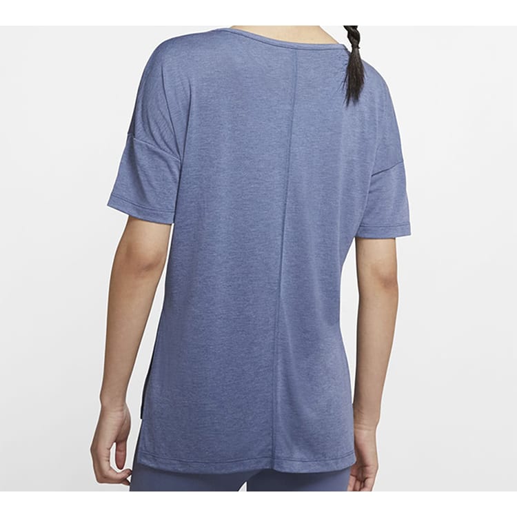 Nike T Shirts Women's Blue Crew Neck Moderate Other CJ9327-491