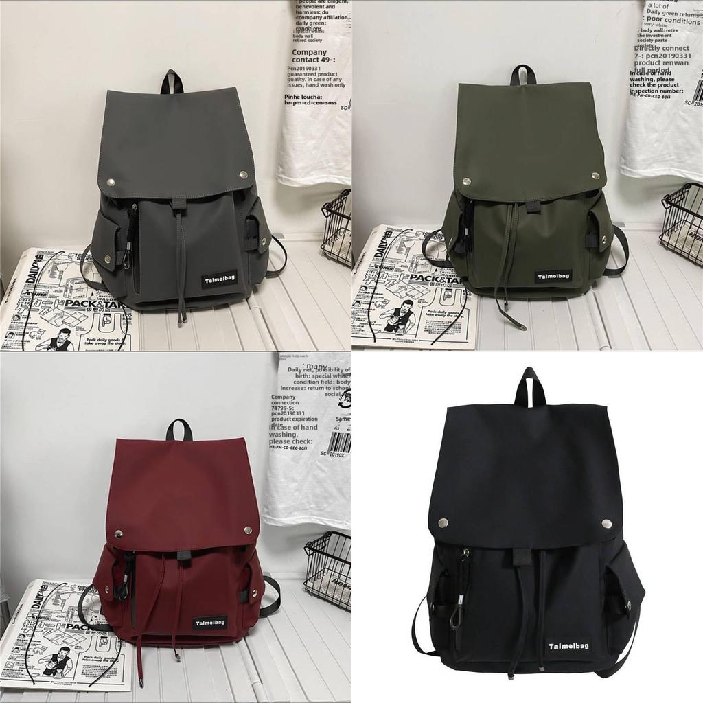 Minimalist Oxford Cloth Backpack For Travel With Feature For Unisex Casual Use
