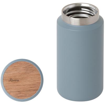 Rivers MOKU Stainless Steel Bottle 350ml To Mug Bottle Wide Mouth Water Bottle Coffee Bottle Coffee Ash Blue (Lightweight/Approx. 195g/Easy Wash)