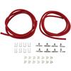 Duramax Diesel Fuel Injector Return Line Kit (2004-2010 LLY/LBZ/LMM) - Red Tubing Rail with Fittings & Clamps, Replaces OEM 97328733 98062291