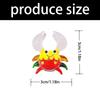 Blown Glass Crabs Ornament Coastal Decors Multicolored Miniature Animal Figurine Collectible Desk Car Decoration Gift