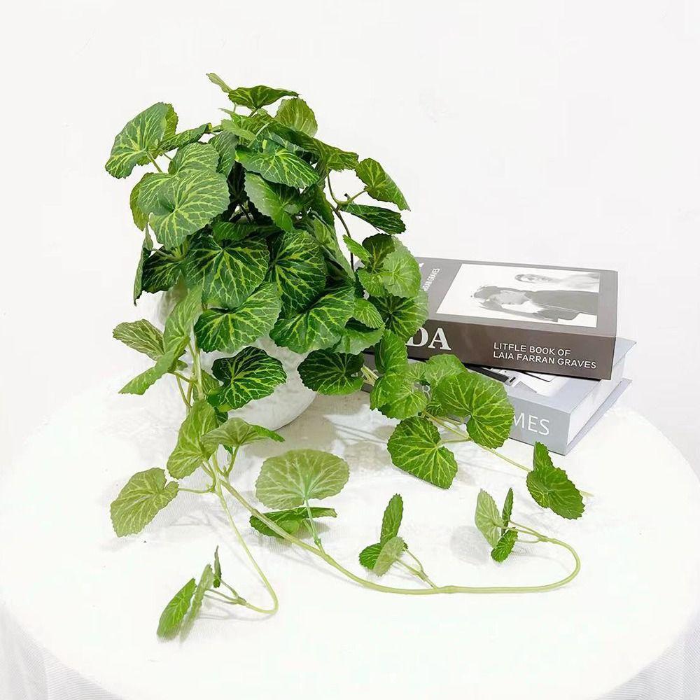 Green Artificial Begonia Leaves Home Decoration Plant Wall Creative Wall Hanging Wreath