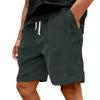 Men's Casual Shorts - Elastic Waist, Loose Corduroy, Trendy Multi-Pocket Shorts