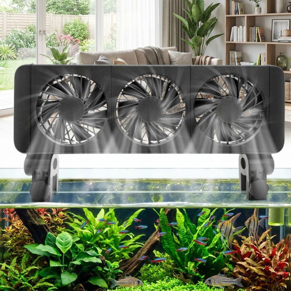 Wall Mounted Heat Dissipation Fan 1/2/3/4/5/6 Heads Fish Tank Cooler Aquarium Wall Fan  Summer