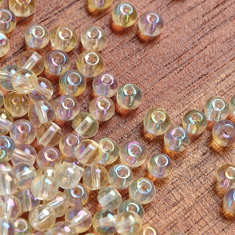 Iridescent AB Glass Rice Beads for DIY Jewelry – Colorful Beaded Bracelet & Necklace Accessories