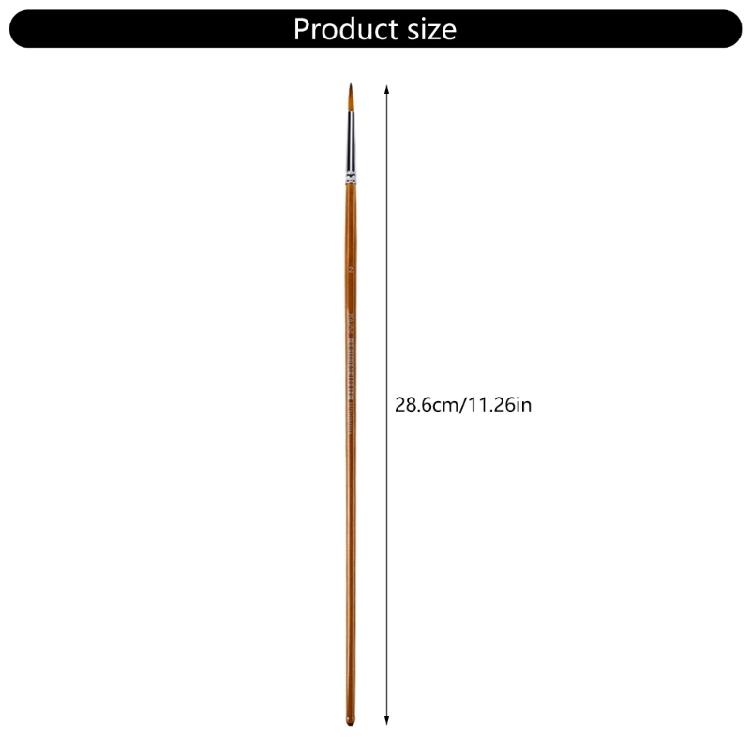 Long Handle Artist Paintbrush for Large Canvas Painting Wooden Grip Professional Nylon Bristles Multi Head Avaliable