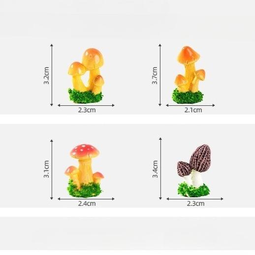 

4 PCS Micro landscape DIY mushroom decoration set 4PCS