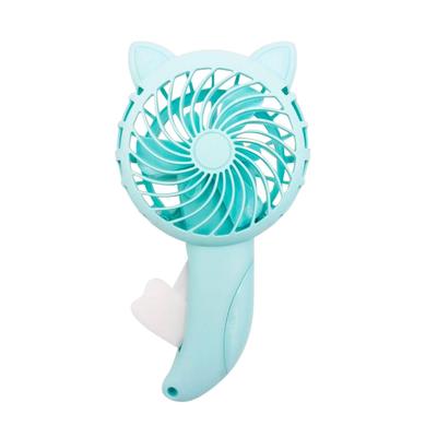 Ventilador de pressão manual sem bateria, mini ventiladores de verão com desenho animado, pequeno, manual, doméstico, crianças, 3 cores