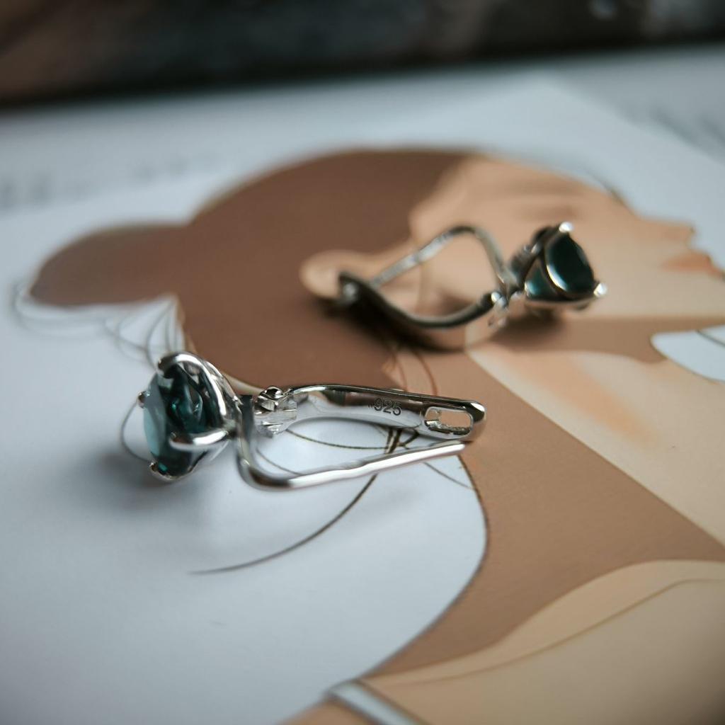 Silver Earrings with Topaz London Blue (2188728)
