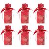 10 Set Candy Boxes Wedding Birthday Party Favor Gift Box with Ribbons DecorationRetro Flower Pattern