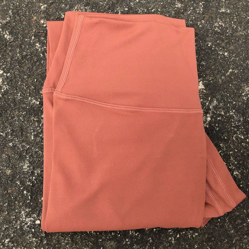 Pure Color High Waist Fashion Ankle-Length Pants Peach Hip Yoga