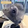 French flower mesh crimped brim basin hat female Hepburn style fashion exquisite banquet travel photo outdoor sun hat