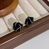 Pure Silver Stud Earrings for Women - Peony Earrings - Unique and Minimalist Luxury High-end Style Earrings