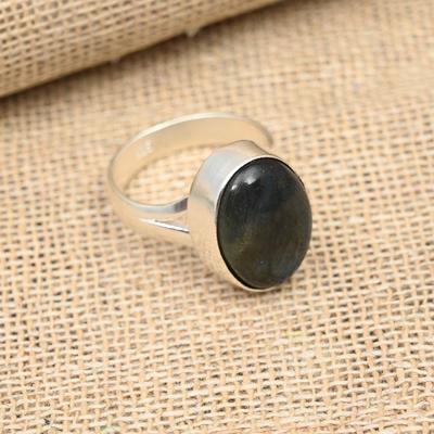 Labradorite Gemstone Handmade Solid 925 Sterling Silver Ring Jewelry