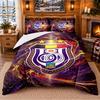 Printed 3Pcs Bedding Set Anderlecht FC Pattern Bed Sheet Pillowcase For Bedroom Decor