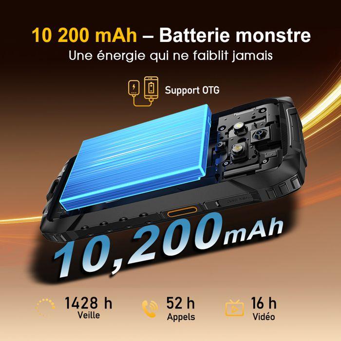 Ulefone RugKing 4 Pro Smartphone Robuste 6.56” 128Go 10200mAh IP68/IP69K Mode Gants NFC Noir - Very good condition