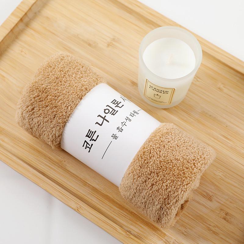 Plush Coral Fleece Towel 30x60cm Soft Absorbent Home Gift For Adults