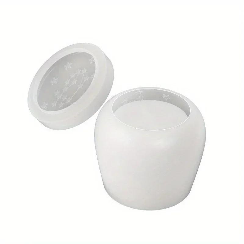 DIY Epoksy Resin Konstellasjon Lyskopp Oppbevaringskrukke Silikonformer Stjernekonstellasjon Lyskopp Oppbevaringsboks Silikonform