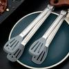Stainless Steel Bread Tongs No-slip Handle Kitchen Tool for Salad Steak Meat Clip Cooking Accessories