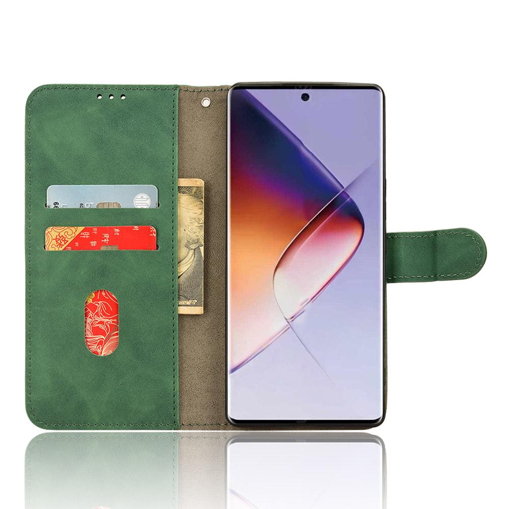 

For Infinix Note 40 Pro 5G Case PU Leather Stand Skin-Touch Phone Cover Green