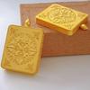Gold Single-Sided Tibetan Thangka Pendant Necklace with Replaceable Picture