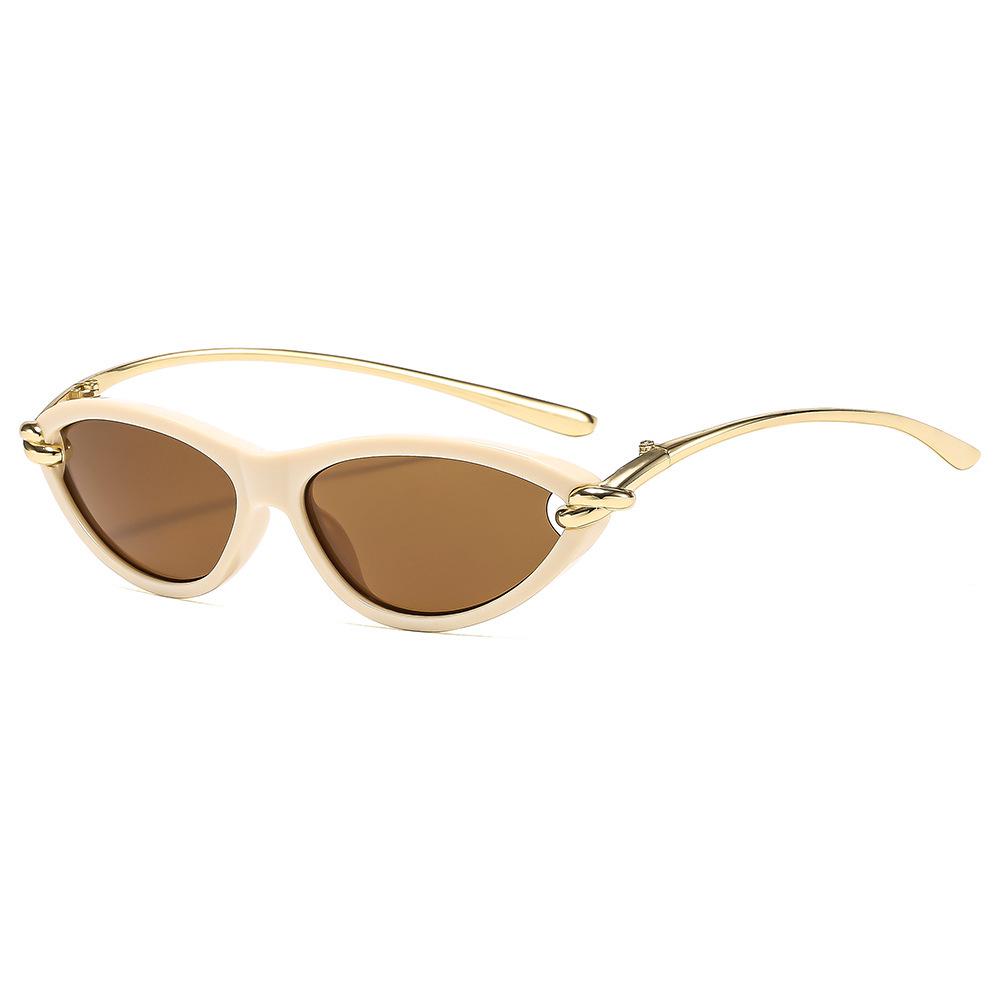 Women's Cat-Eye Sunglasses with Metal Knot Temples