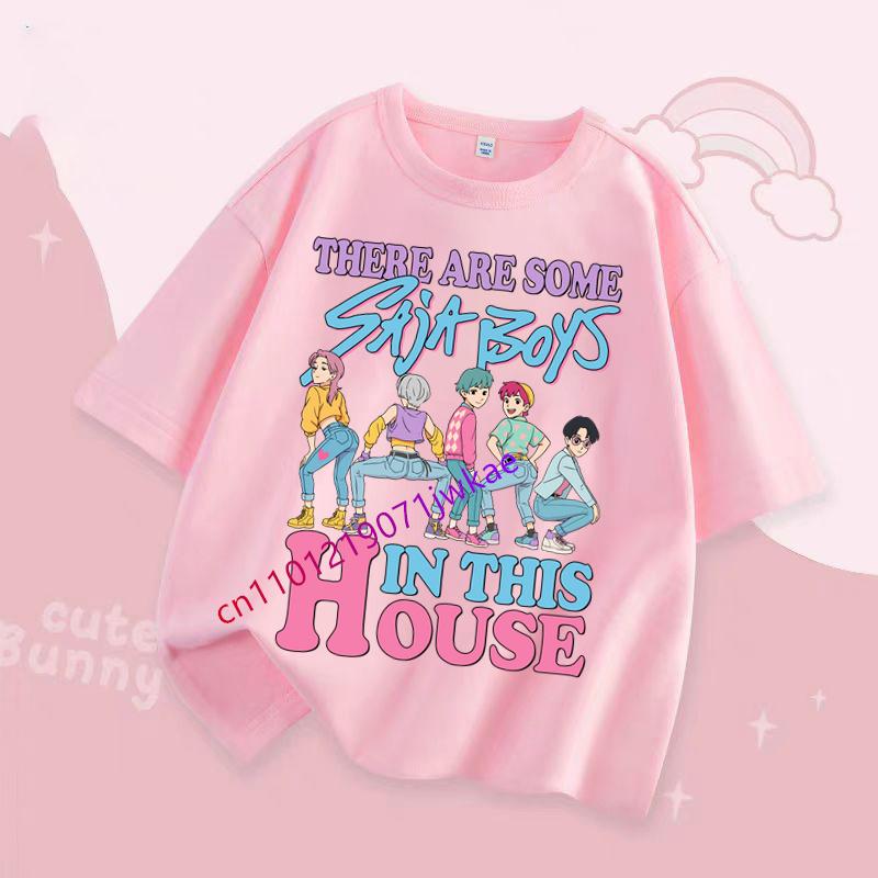 Dětské Hallowmas Oblečení s krátkým rukávem Dárek KPop Tričko Lovci démonů pro děti Kreslené tričko Top Bílé Kulatý výstřih Oblečení