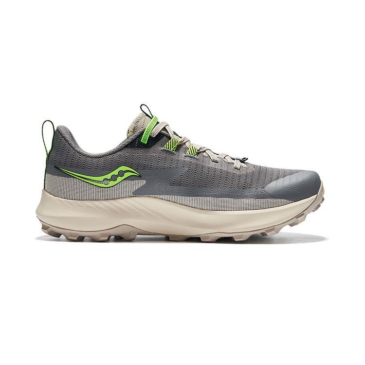 Saucony Peregrine 13 Comfortable Low-Top Trail Running Shoes Men sneaker Gray Green S20838-75