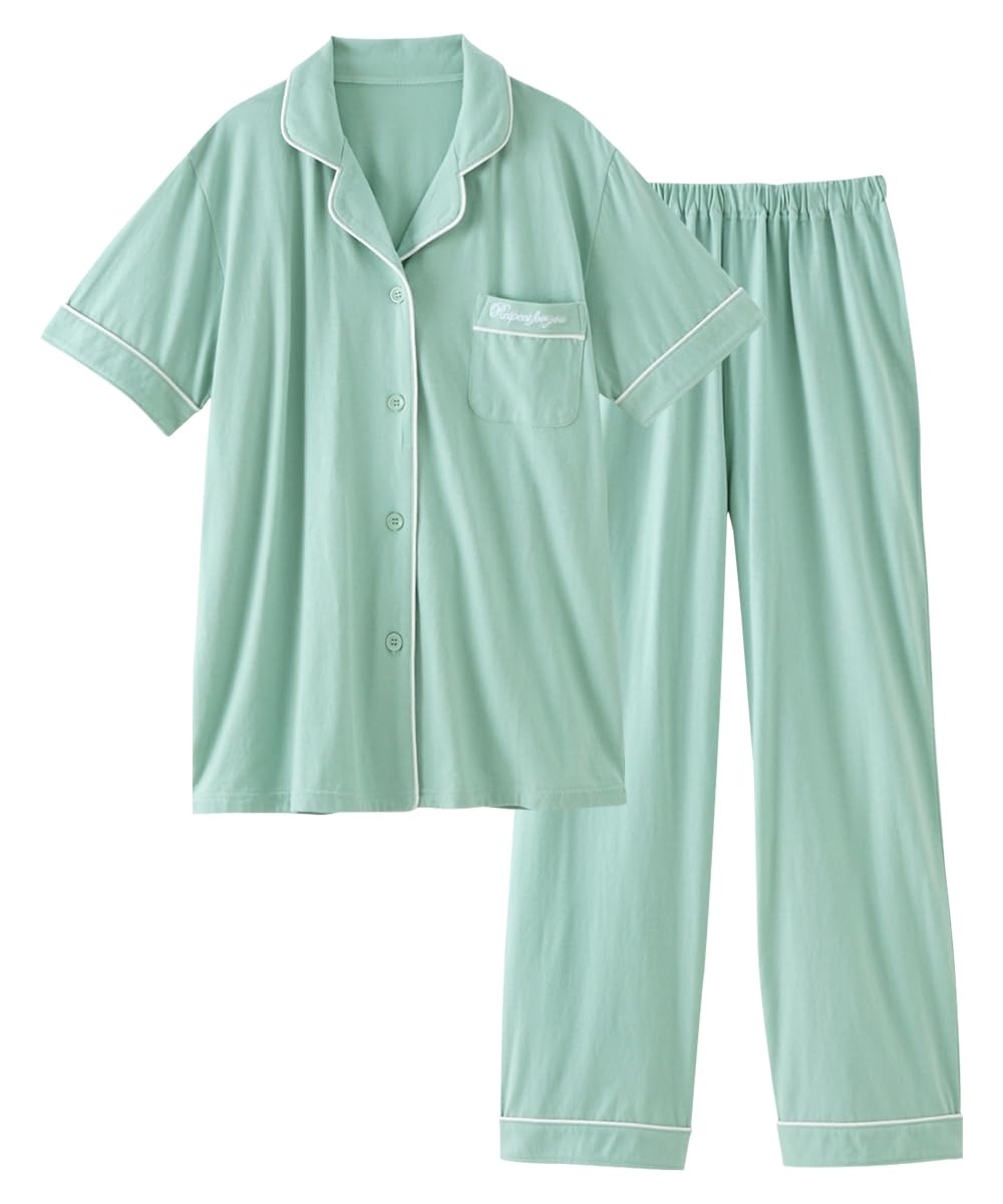

Nissen Pajama and Loungewear Cotton Jersey Short Sleeve Shirt Size 4L Women s Set, 100% Pajamas, Green,