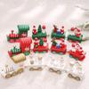 Cake Christmas Decoration Party Props Home Decor Window Ornaments Christmas Ornament Wooden Train