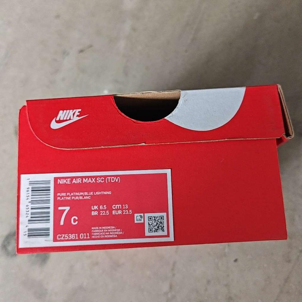 Nike Air Max SC TD Pure Platinum Blue Lightning Baby Sneakers Grey White Deep-Royal-Blue CZ5361-011