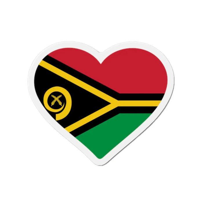 Aimant Coeur Drapeau Vanuatu - Multicolore - 7 cm - 50 pièces - Résine synthétique - Mixte
