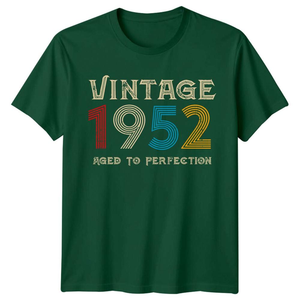 Vintage 1952 Aged To Perfection Unisexs T Shirt 74th Birthday Gift S