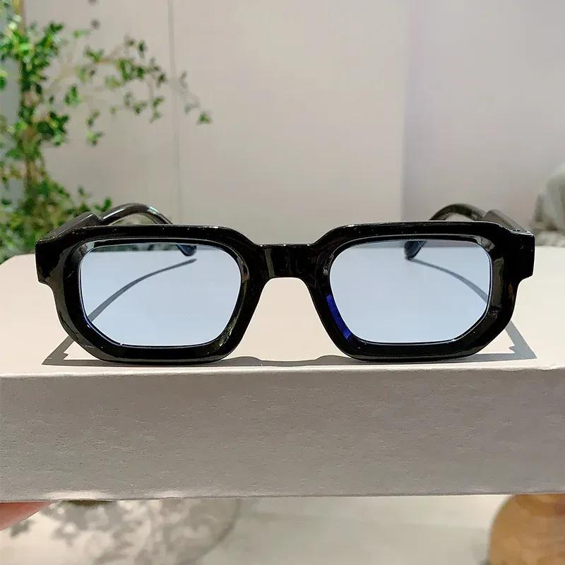 New Men Vintage Rectangle Frame Sunglasses Fashion Retro Sun Glasses Luxury Brand Design Glasses UV400 Eyewear Women Goggles