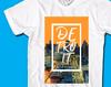 Detroit Michigan T-Shirt: Downtown Skyline Graphic Tee