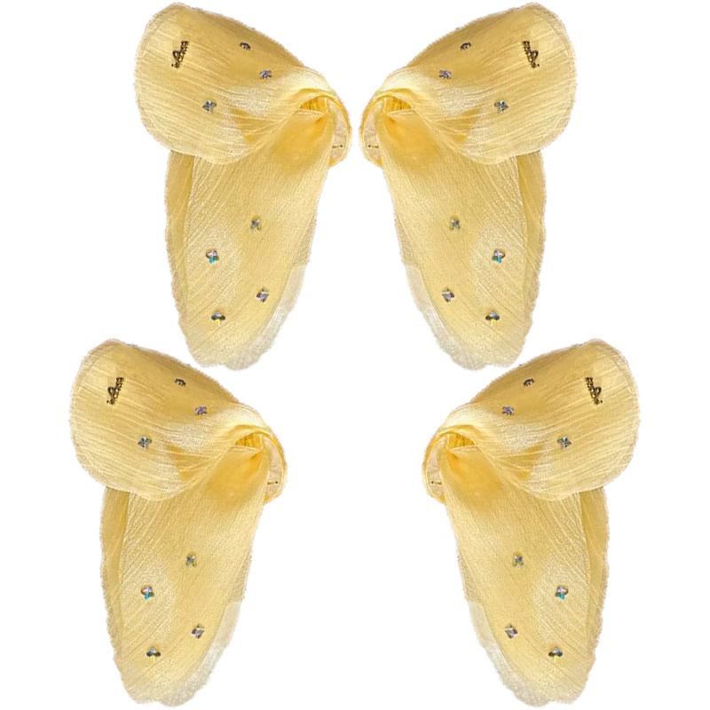 Snow Mist Butterfly Bright Tulle Butterfly Hair Clips Women's French Neck Shark Clip Hair Accessories