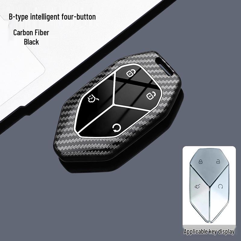 Equation Leopard Titanium 7-Key Case for 2025 Model - Premium Carbon Fiber ABS Remote Control Protective Shell