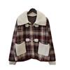 Removable Double-layer Neck Plaid Sweater Jacket Women's Autumn and Winter New High-end Knitted Double-sided Woolen Cardigan