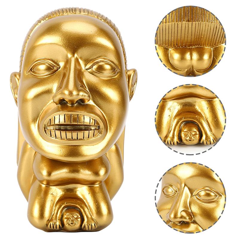 Indiana Jones Idol Goldene Fruchtbarkeitsstatue Fruchtbarkeitsidol Skulptur Mit Auge