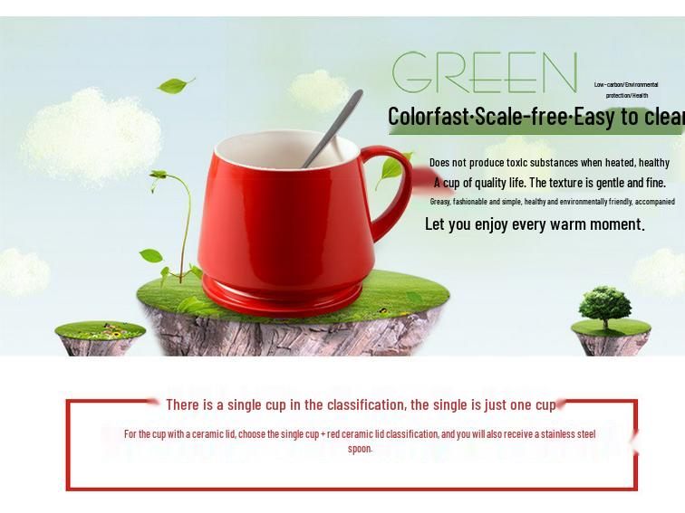 Christmas Cute Animal Cartoon Ceramic Coffee Mug Set