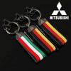 Car Keychain Leather Woven Rope Key Ring for Pajero Galant OTO ASX Lancer Mirage Outlander Grandis Delica Xpander