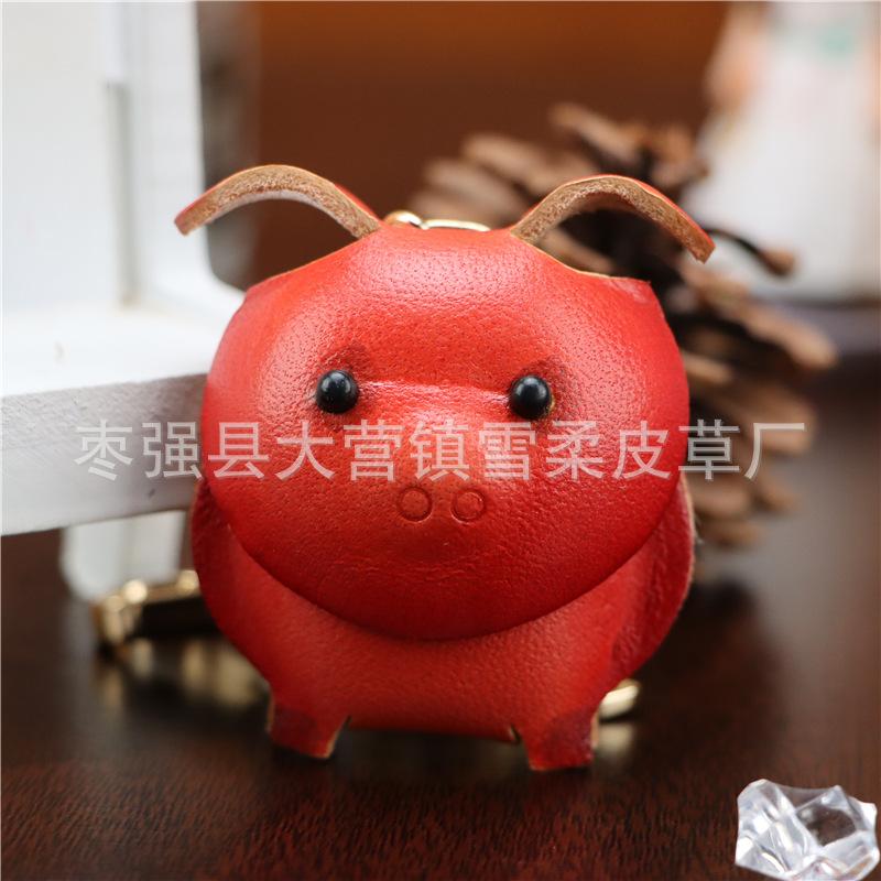 

Leather Rope Model, First Layer Cowhide, Twelve Zodiac Signs, Small Mouse, Cow, Tiger, Rabbit, Dragon, Snake, Horse, Sheep, Dog, Pig, Cute Bag Pendant metal buckle