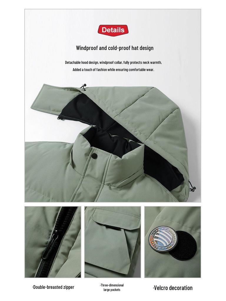 Men's Thickened Hooded Cotton Winter Jacket for Outdoor and Workwear 2025