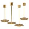 4Pcs Metal Candle Holders Retro Pillar Candle Stand Candlestick for Home Decors Wedding Christmas Table Centerpieces