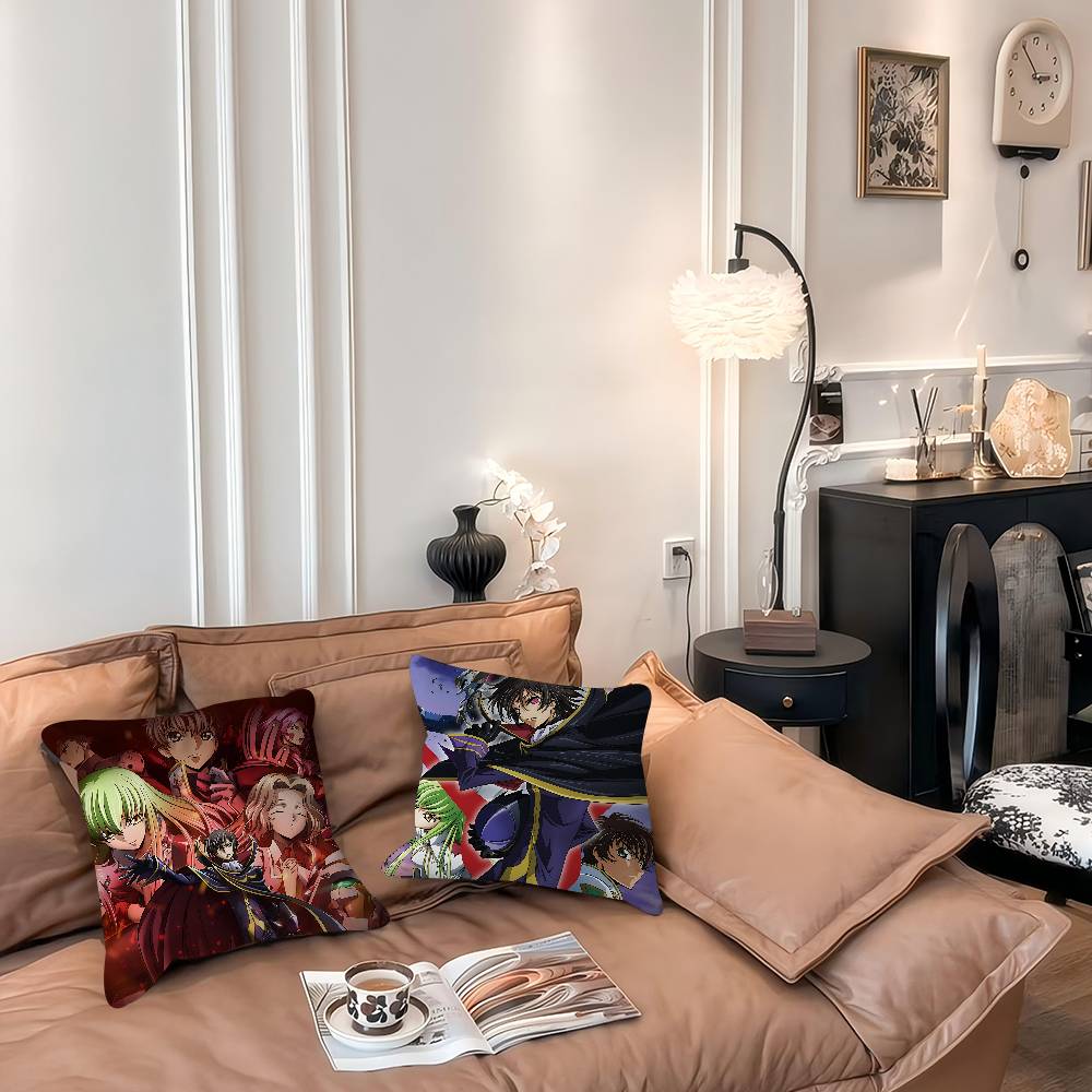 Anime C-Code Geass Lelouch Stitch Lucky Dragon Pillow Cover Sofa Cushion Cover Home Room Decoration Children Gift